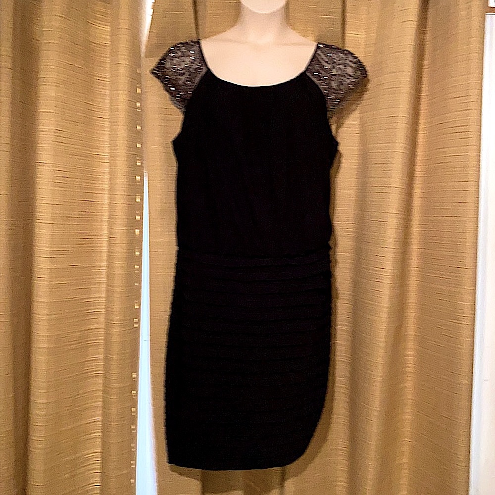 Classy navy cocktail dress
